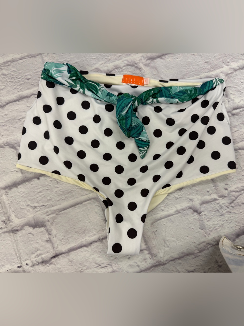 Palmacea‎ Polka Jungle High Waist Bikini Bottom Sz XL NEW Beach Resort Pool Swim